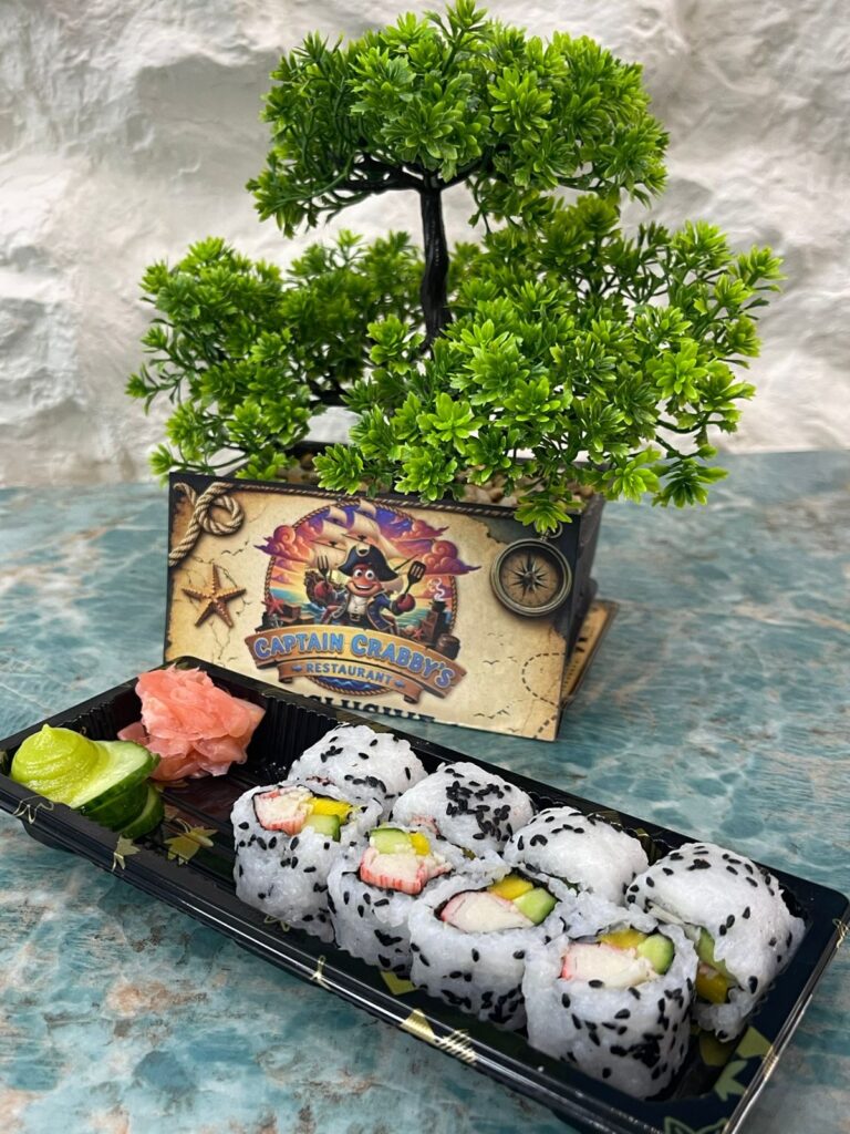 California sushi rolls at Captain Crabby’s